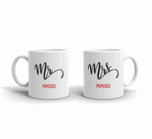 Set 2 cani personalizate Mr and Mrs - Img 4