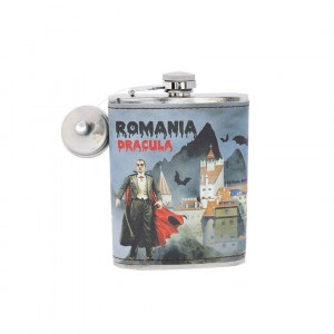 Sticla Whisky model Dracula 9x9.5 cm, Suvenir Romania