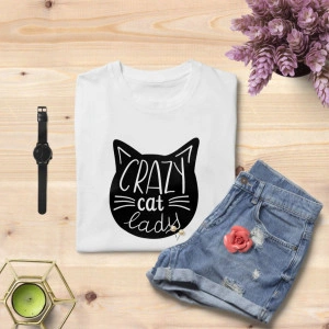 Tricou unisex personalizat Crazy cat lady - Img 2
