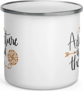 Cana metalica emailata personalizata Adventure is out there - Img 2