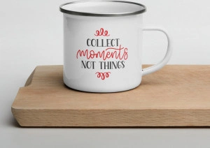 Cana metalica emailata personalizata Collect moments not things - Img 4