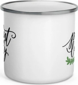 Cana metalica emailata personalizata Plant lady - Img 2