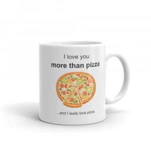 Cana personalizata I love you more than pizza - Img 4