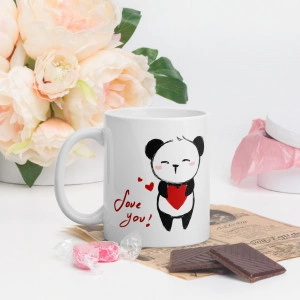 Cana personalizata Love you Panda