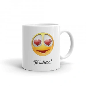 Cana personalizata Te Iubesc emoji - Img 4