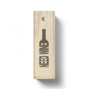 Cutie personalizata din lemn pentru vin Need wine - Img 2