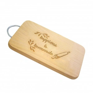 Tocator lemn maner metal personalizat Happiness is homemade - Img 2