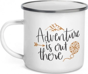 Cana metalica emailata personalizata Adventure is out there - Img 3