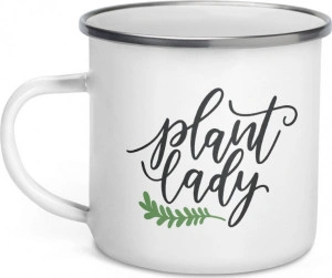 Cana metalica emailata personalizata Plant lady - Img 3