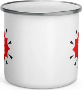 Cana metalica emailata personalizata Super Dad - Img 2