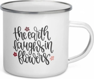 Cana metalica emailata personalizata The Earth Laughs In Flowers