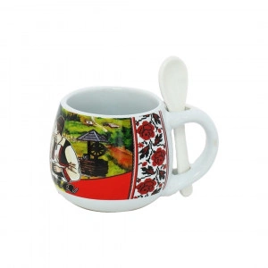 Cana Suvenir cu lingurita Romania 6cm