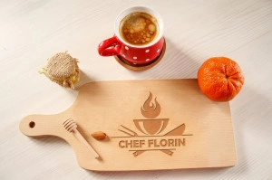 Tocator lemn clasic personalizat cu nume Chef gratar - Img 2