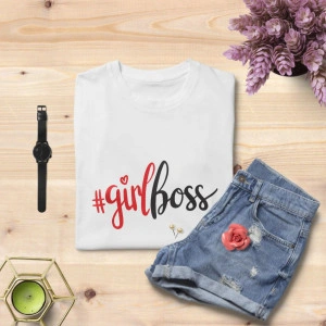 Tricou unisex personalizat Girl Boss - Img 2