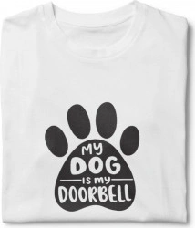 Tricou unisex personalizat My dog is my doorbell
