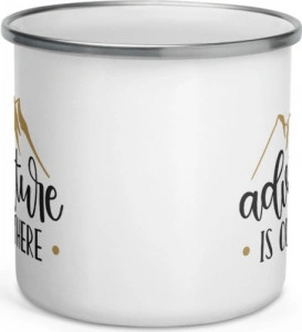 Cana metalica emailata personalizata Adventure Is Out There 2 - Img 2