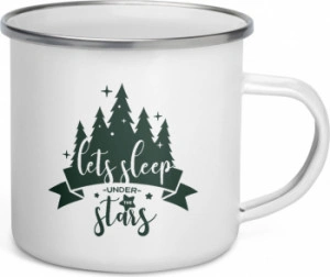 Cana metalica emailata personalizata Let s Sleep Under The Stars