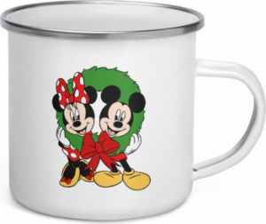 Cana metalica emailata personalizata Mickey si Minnie 2