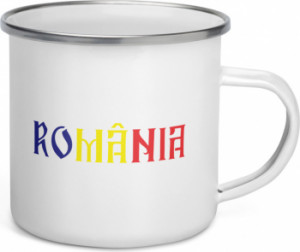 Cana metalica emailata personalizata Romania
