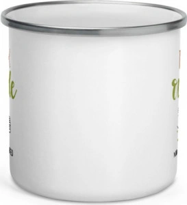 Cana metalica emailata personalizata Think outside no box required - Img 2