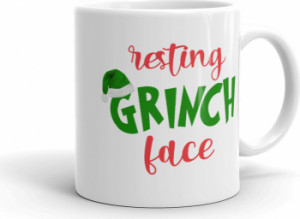Cana personalizata Resting Grinch face