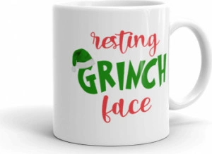 Cana personalizata Resting Grinch face