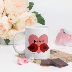Cana personalizata Te iubesc pasari