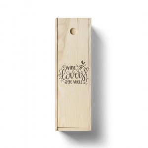 Cutie personalizata din lemn pentru vin Wine lovers age well - Img 2