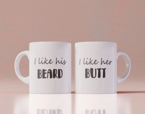 Set 2 cani personalizate I like her butt I like his beard