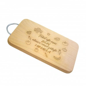 Tocator lemn maner metal personalizat cu nume Totul este mai bun atunci cand gateste - Img 2