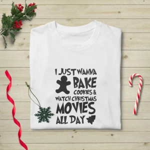 Tricou unisex personalizat Cookies and Christmas movies - Img 2