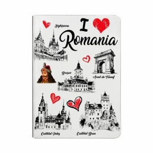 Agendă România cu obiective turistice, 15 x 10 cm, nedatată