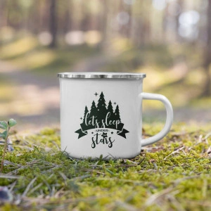 Cana metalica emailata personalizata Let s Sleep Under The Stars - Img 4