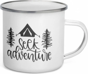 Cana metalica emailata personalizata Seek Adventure