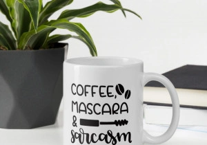 Cana personalizata Coffee Mascara and Sarcasm - Img 3
