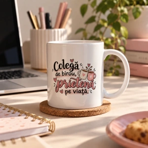 Cană personalizată Colega de birou, prietenă pe viață - Img 2