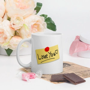 Cana personalizata I love you post it