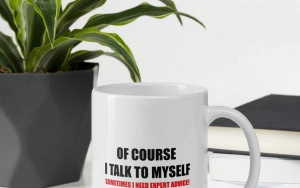 Cana personalizata I talk to myself - Img 4