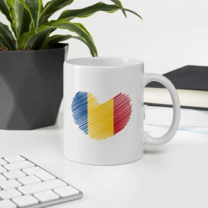 Cană personalizată Romania Inima
