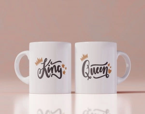 Set 2 cani personalizate King and Queen
