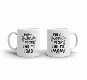 Set 2 cani personalizate My favorite people call me Mom and Dad - Img 3