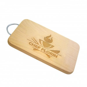 Tocator lemn maner metal personalizat cu nume Chef gratar - Img 2
