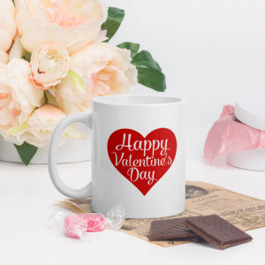 Cana personalizata Happy Valentine s Day inima - Img 1