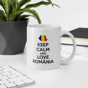 Cană personalizată Keep calm and love Romania