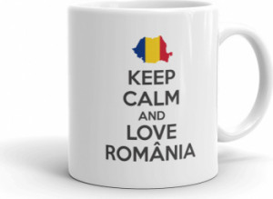 Cana personalizata Keep calm and love Romania