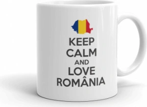 Cana personalizata Keep calm and love Romania