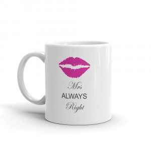 Cana personalizata Mrs. Always right - Img 2