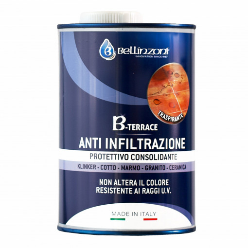 Hidroizolant pentru piatra, gresie, klinker, caramida B-TERRACE 5 Lt (pachet 4 x 5 Lt)