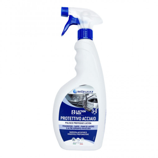 Detergent protectiv lucidant pentru inox 750 ml "B 3 ACTION INOX" set 12 buc.