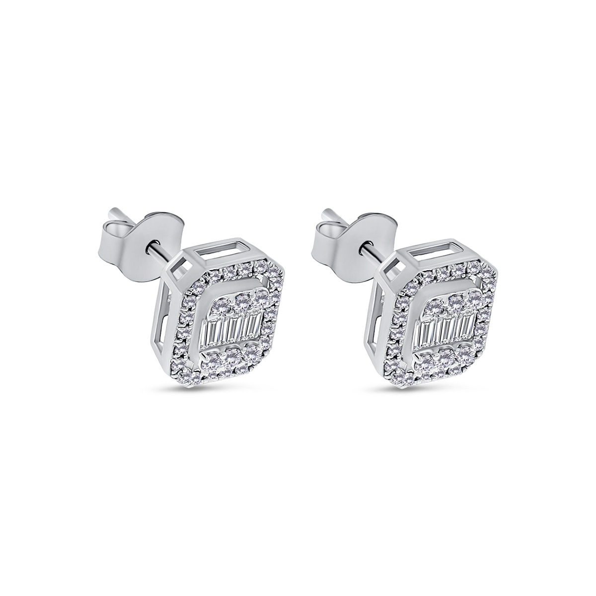 Cercei din aur de 18k cu diamante naturale de 0.50 ct - 1 | YEO